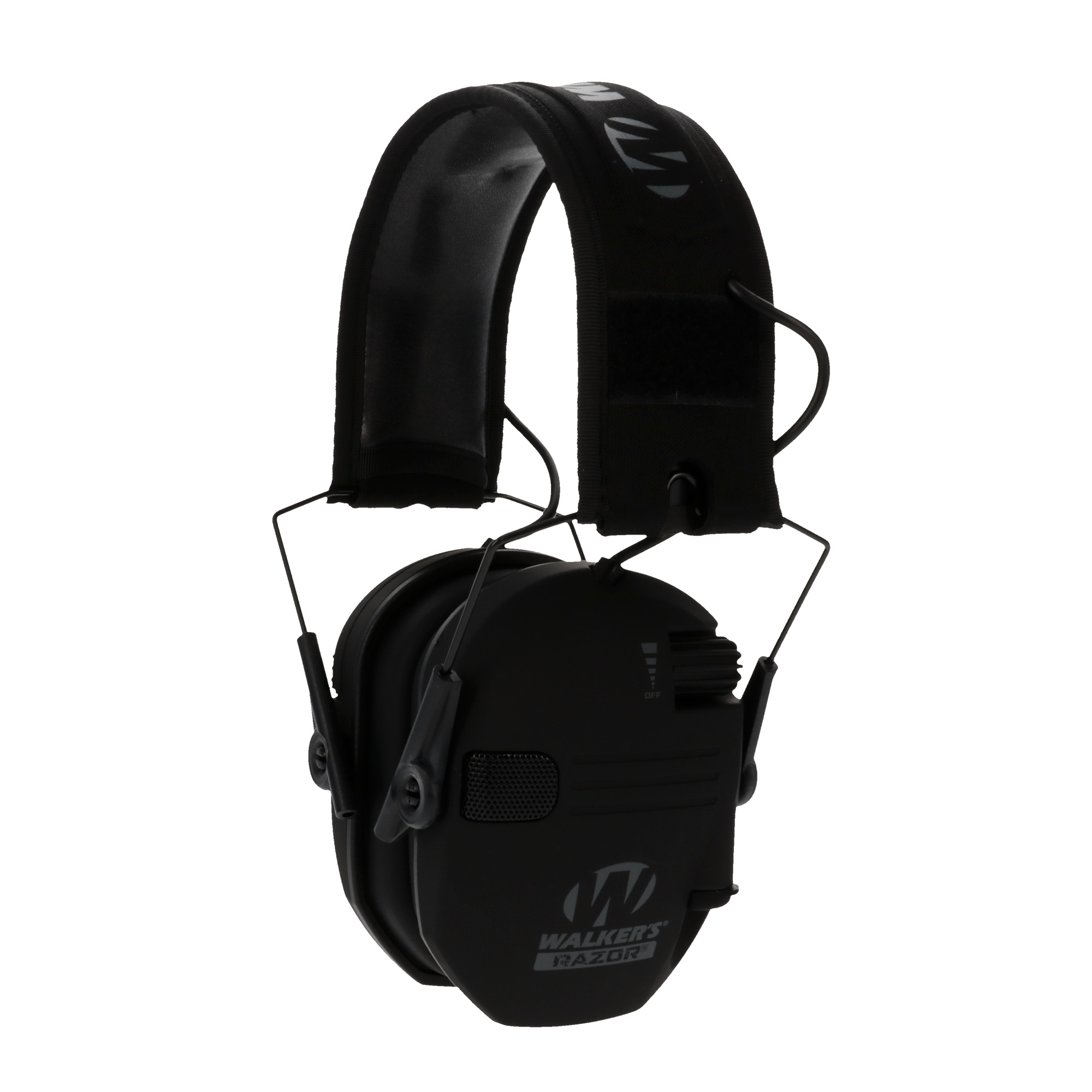 Walkers Game Ear Razor Patriot Series Electronic Ear Muffs - 23dB, HD Speakers, Omnidirectional Microphones, Black, Model# GWP-RSEMPAT